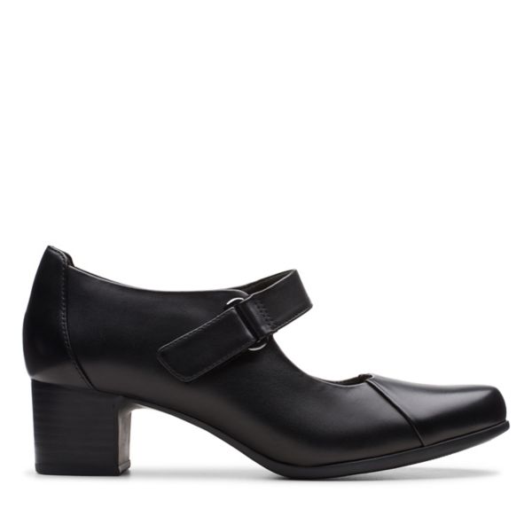 Clarks Womens Un Damson Vibe Heels Black | CA-5478013